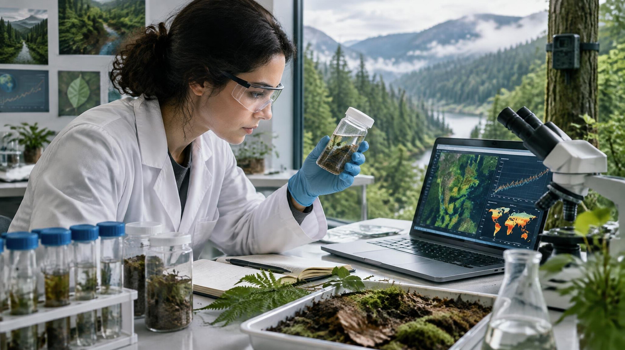 scientist analyzing environmental samples