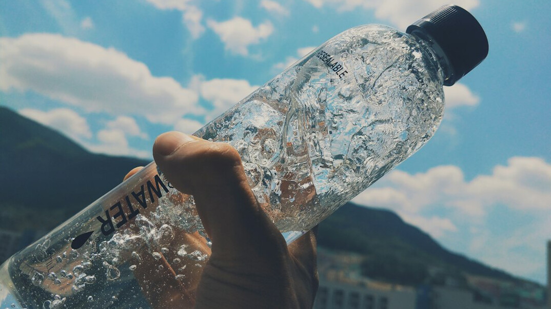 person drinking water