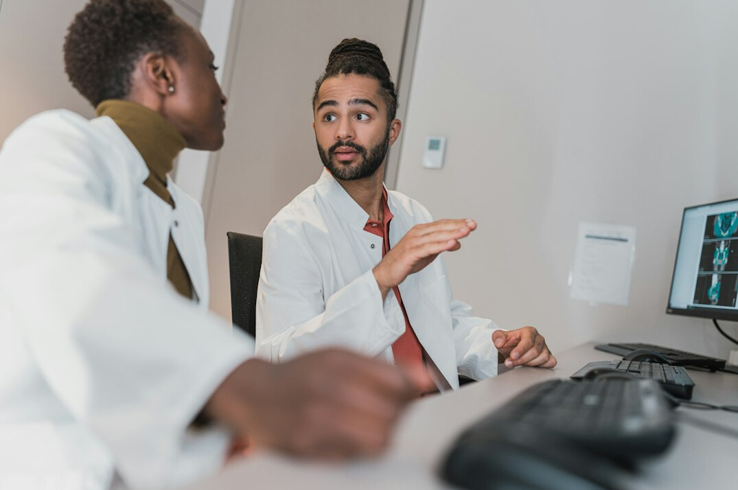 doctor explaining health facts