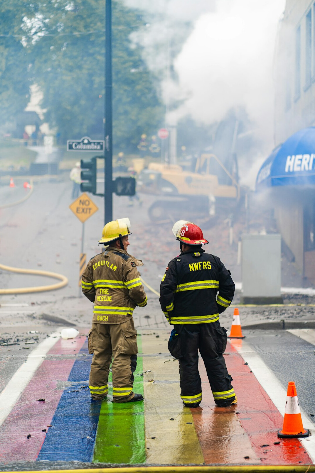 emergency responders helping people